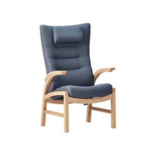 Farstrup Cantate 6011 Lænestol - Stel Eg hvidolie / Mood 65, 2106 Blå